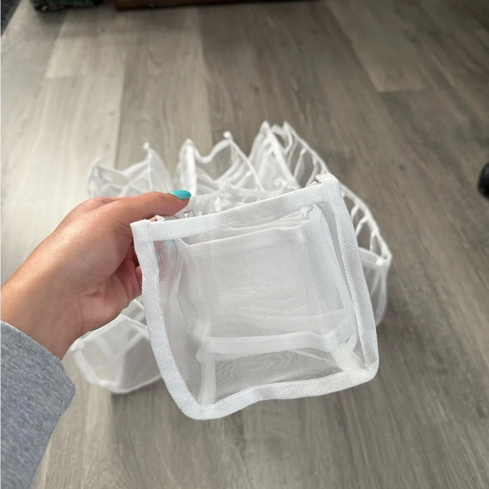White Mesh Drawer Organizers 4 Piece
